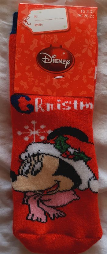 1 paire de chaussettes Noël fille neuves pointure 20-23 / Minnie - Disney