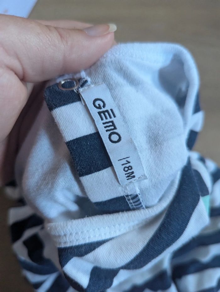 Pyjama Gémo Texto en coton léger 18 mois - photo numéro 2