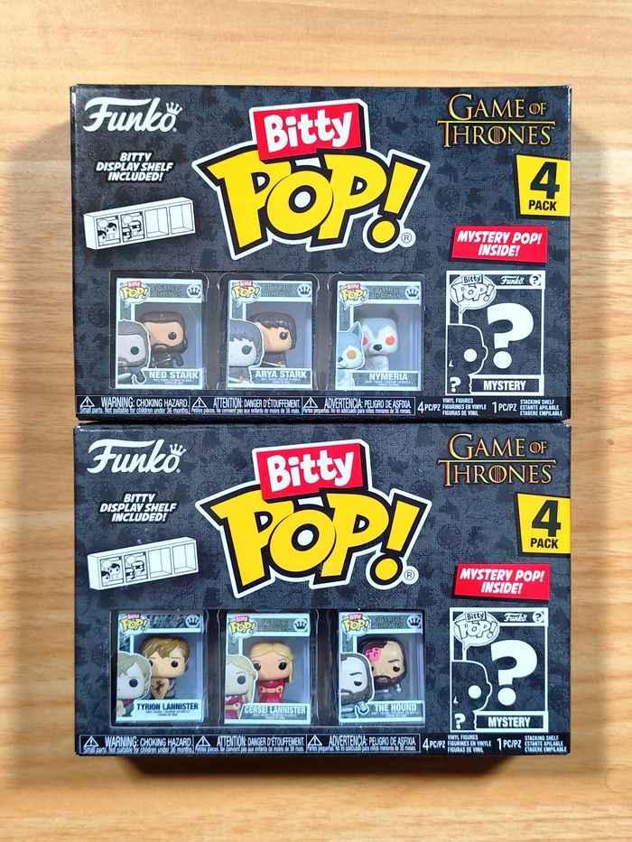 Lot de 2 Boîtes Bitty Pop! - Game of Thrones (Stark vs Lannister)