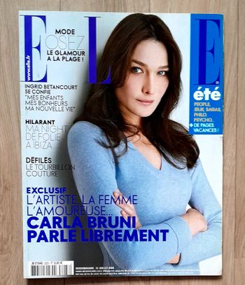 Magazine Elle n°3263 été spécial Carla Bruni juillet 2008