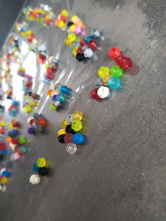 Lego lot 1124 ronds 1x1 avec tenon 4073 - photo numéro 3