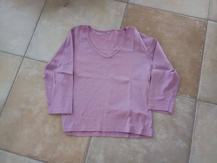 T-shirt manches longues mauves taille 4 - 38/40