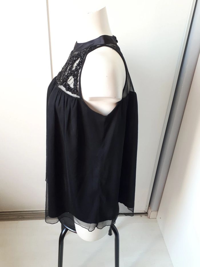 Top noir fluide avec perle 36 - photo numéro 4