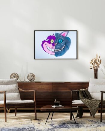 Dessin du chat du Cheshire Alice aux pays des merveilles