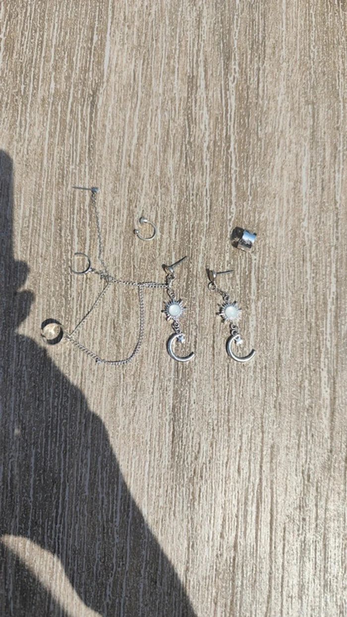 Boucle d'oreilles argentées