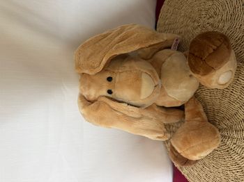 Lapin en peluche marron fauve moka, taille moyenne (50 cm), de marque NICI