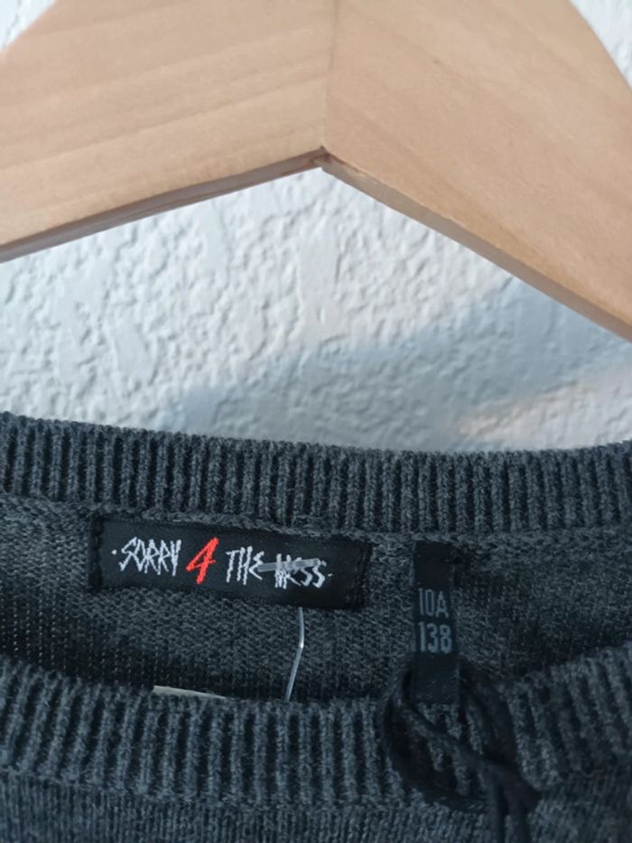 Joli pull gris Good Vibes Sorry 4 The Mess 10 ans neuf avec étiquette 🏷 - photo numéro 3