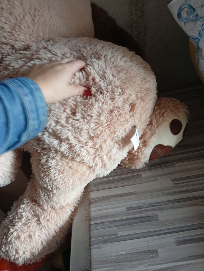 Grosse peluche chien marron - photo numéro 3