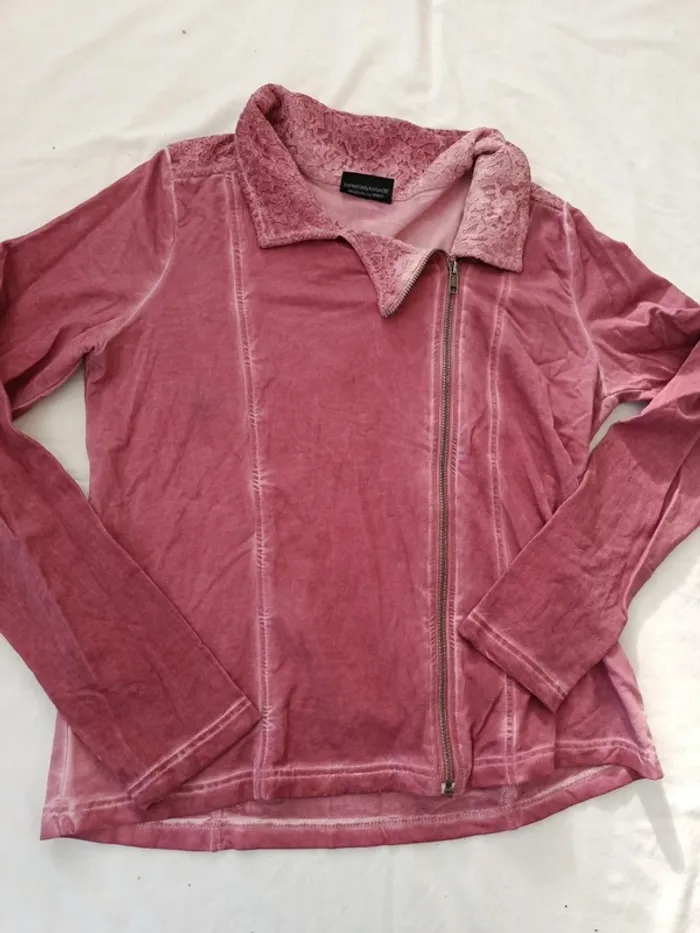 Veste légère effet perfecto mais matière gilet Gina Benotti taille 40.