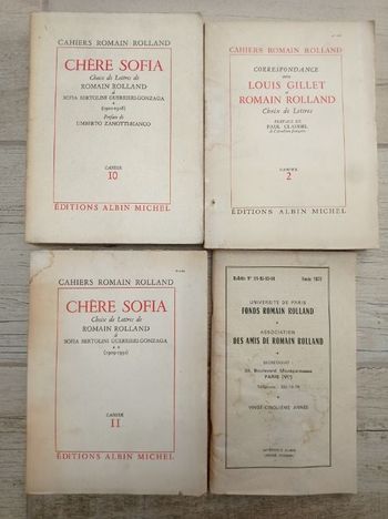 Lot de cahiers/ correspondances Romain Rolland