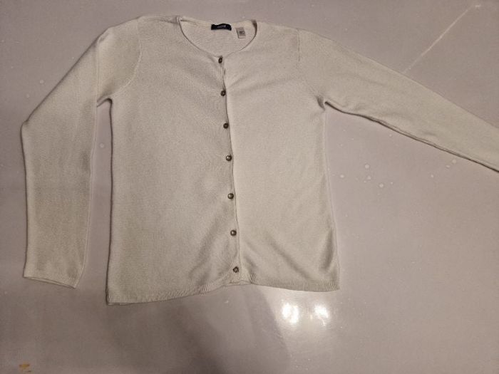 Gilet blanc à bouton