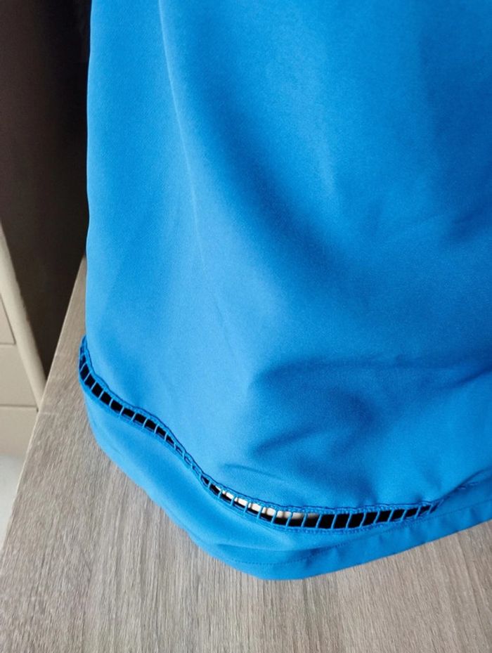 🌿Robe Bleue 3/4 Ajourée Création L,Taille 38/40🌿 - photo numéro 6