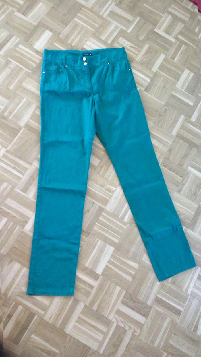 Pantalon ajuste  breal  Vert  emeraude T38 - photo numéro 2