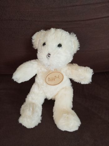 Jolie petite Peluche Blanc cassé "Baby Nat"