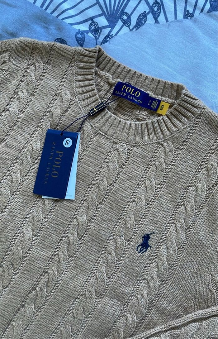 Pull Torsadé Ralph Lauren - Taille S - photo numéro 4