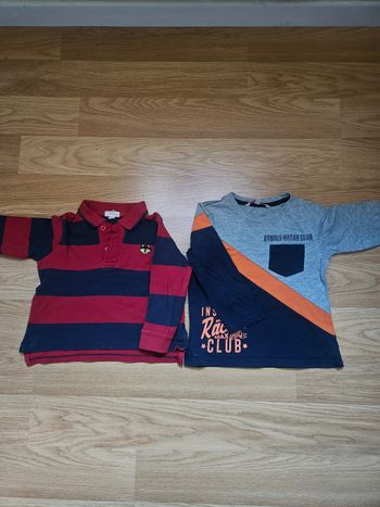 Lot 2 polos + 2 tee-shirts 
