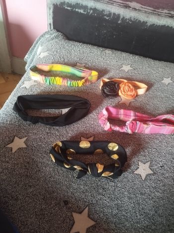 Lot 5 bandeau bb fille bon état b1.80