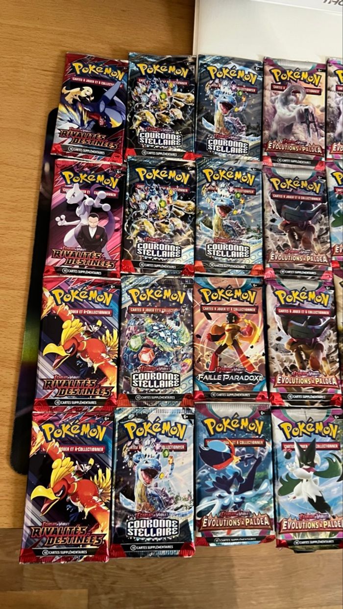 Lot de booster Pokémon ouvert série  Écarlate et violet - photo numéro 3