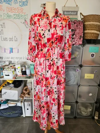 Robe longue fleurie 🌸 36 manches longues Suzzy & Milly neuf avec étiquette 🏷 #lora11femme36