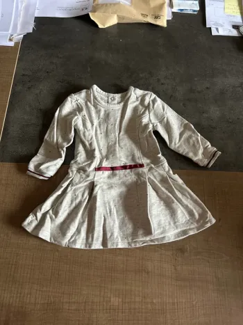 Robe molletonné manches longues bébé fille, absorba, 9 mois