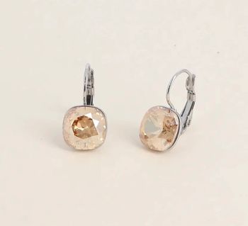 Dormeuses Swarovski beige