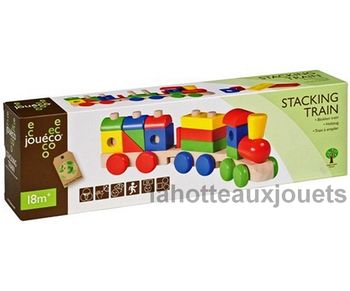 TRAIN  EN BOIS  FORMES A ENCASTRER JOUECO N°80007