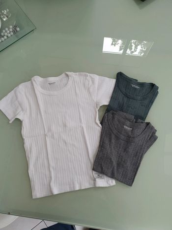 Lot de 3 maillots de corps cotelés 8 ans