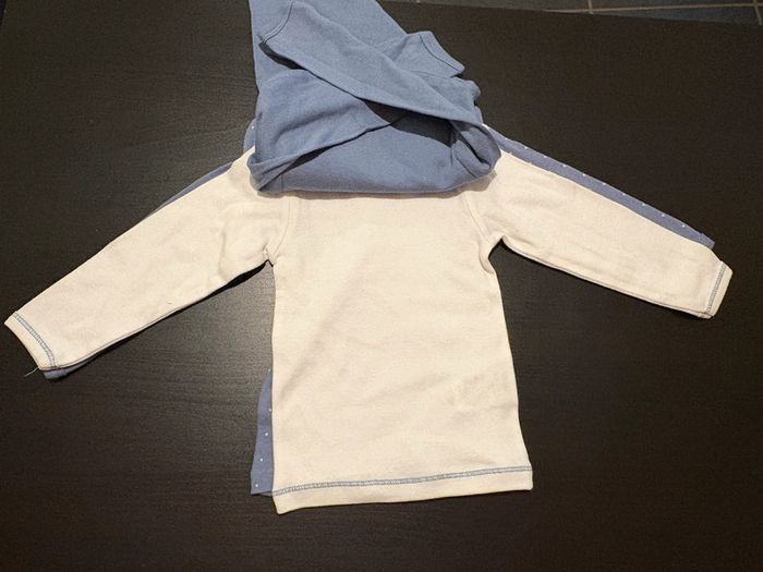 Lot de 3 maillots « voitures » Manches longues Mots d’enfants Taille 18 mois. - photo numéro 2