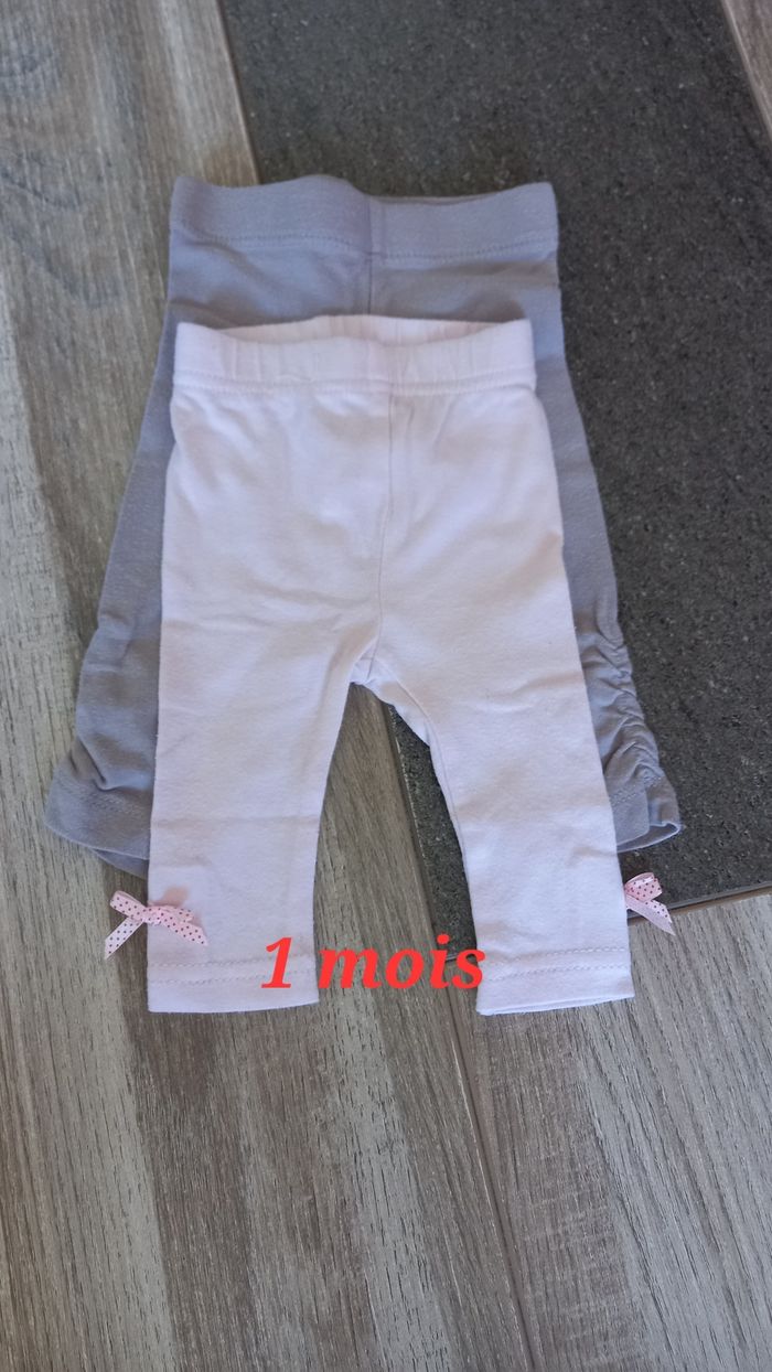 Lot de 2 leggings 1 mois