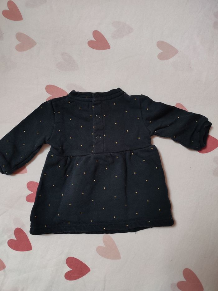 Robe bébé fille - Noir à pois pailletés - 3 mois - Bon état - Kiabi - photo numéro 4