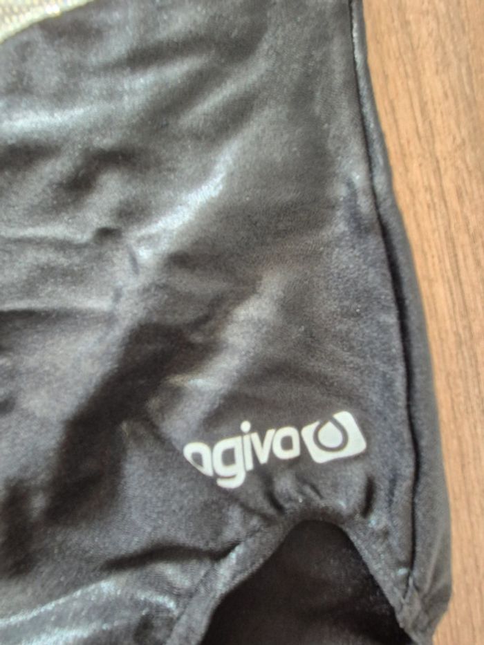 Justaucorps Agiva noir et blanc argenté taille 36 - photo numéro 3