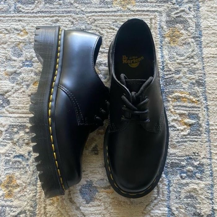 Dr. Martens 1461 Quad Polished Smooth Platform Oxfords Black - photo numéro 3