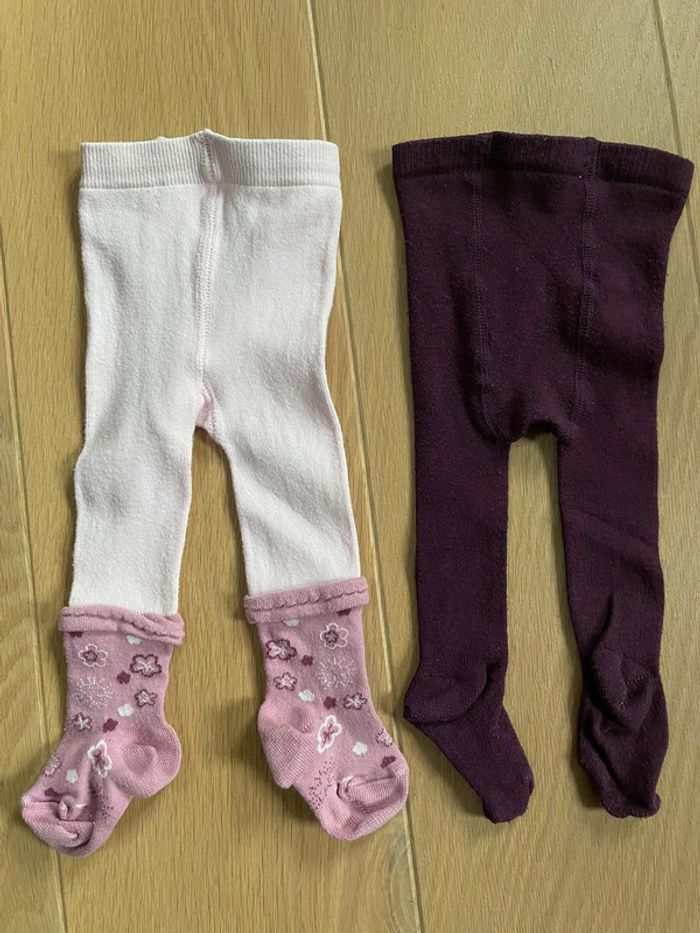 Lot 4 collants + 1 legging - 6m - photo numéro 9