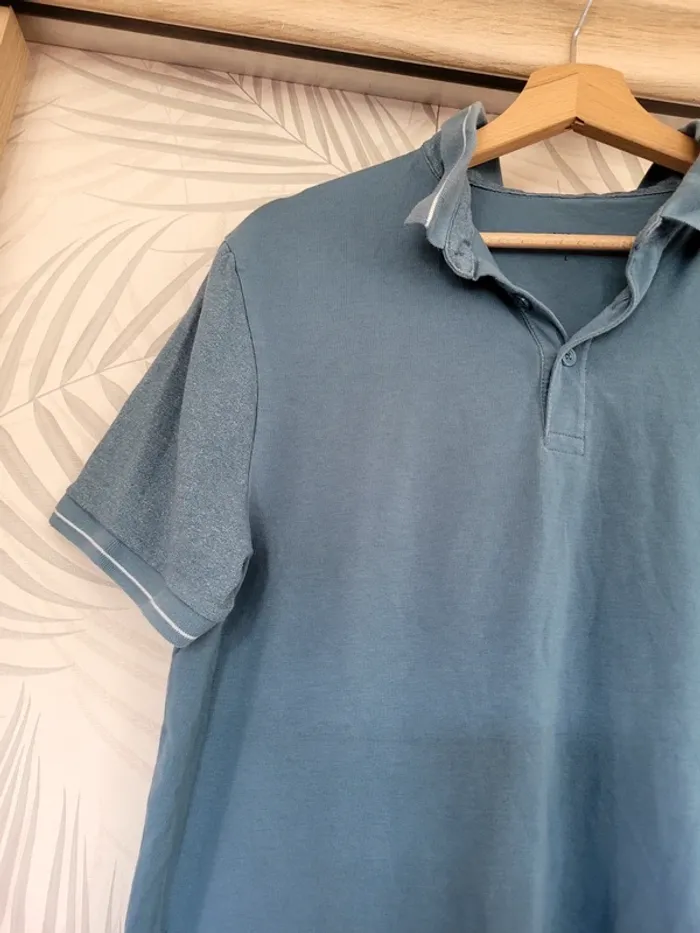 Polo homme taille M bleu kiabi - photo numéro 3