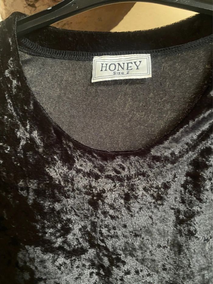 Haut velouté noir - photo numéro 4