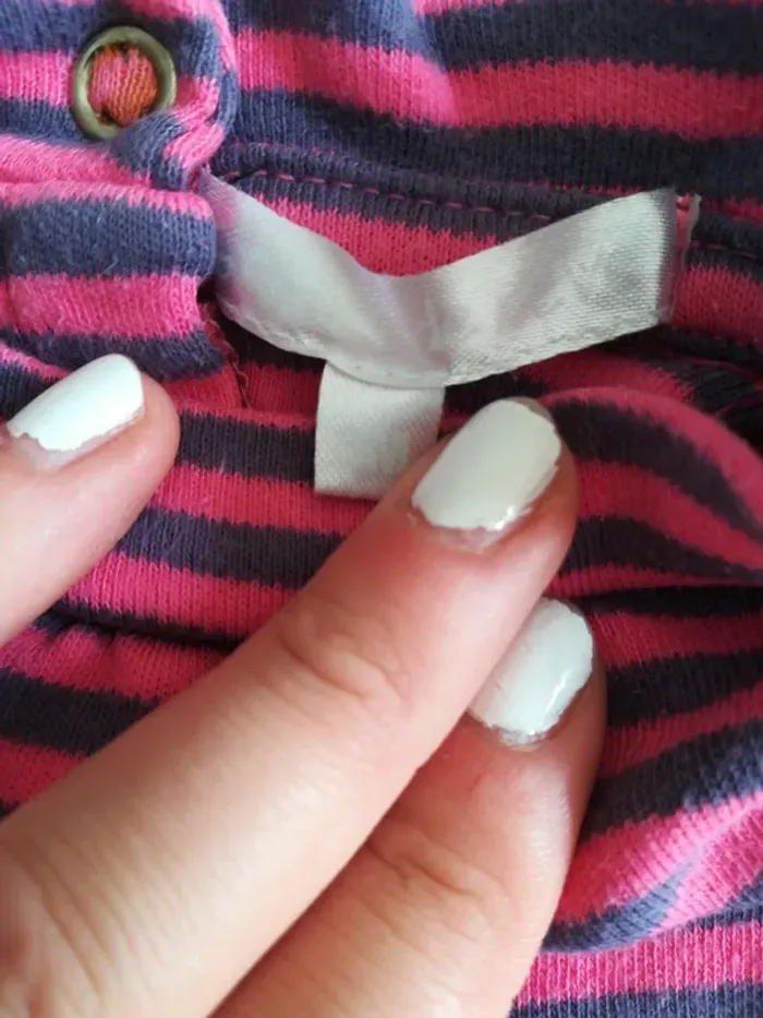 Lot de deux jolis tee-shirts sous pulls, bébé fille, 3mois - photo numéro 7