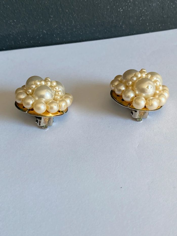 Boucles d’oreilles clips fantaisie à perles - photo numéro 3