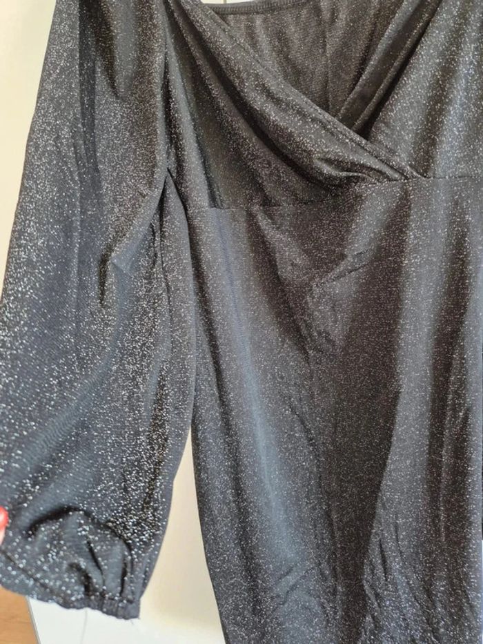 Très très belle robe de grossesse pailleté manches bouffantes taille M 38 - photo numéro 4