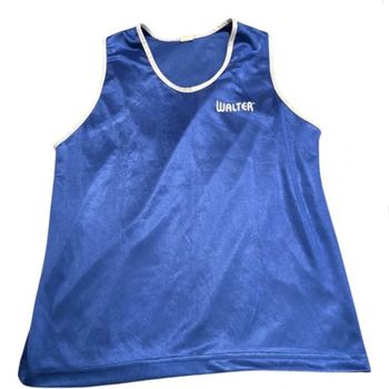 Haut t shirt débardeur de sport ou d'été matière stylé polyester bleu 