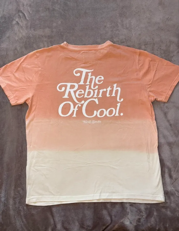 T-shirt homme Hero Seven taille S orange en très bon état - photo numéro 3