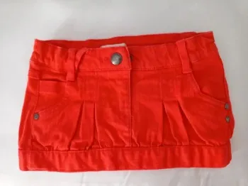 Jupe courte orange fille Vertbaudet 2 ans 86 cm