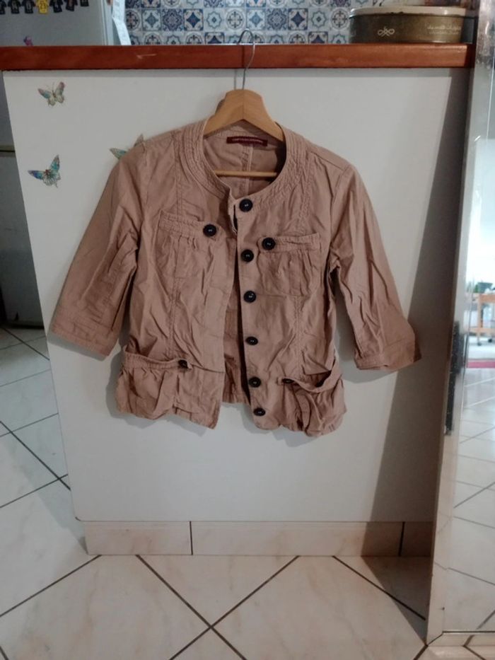 Veste femme 36 marron beige c 77 - photo numéro 10