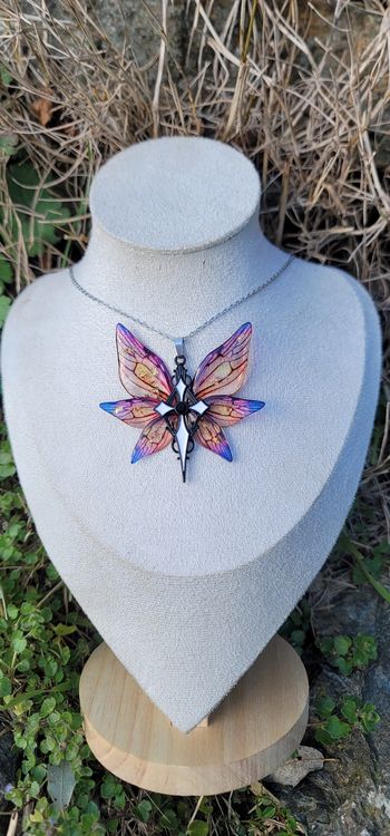 Collier elfique aile de fée papillon 