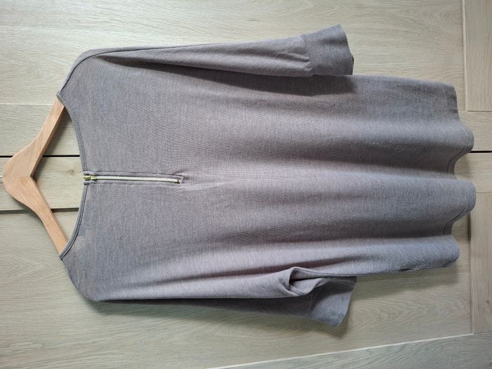 Tee-shirt long marron clair manches 3/4, K Woman, Taille XXL - photo numéro 3