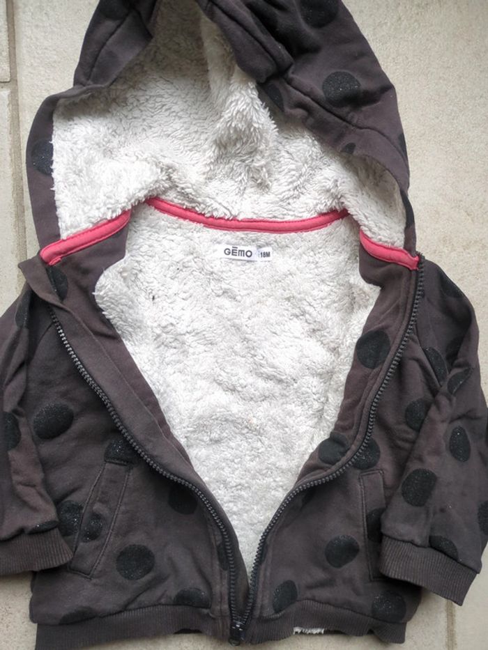 Gilet fille 18 mois gris - photo numéro 2