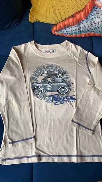 T-shirt manche longue poivre blanc