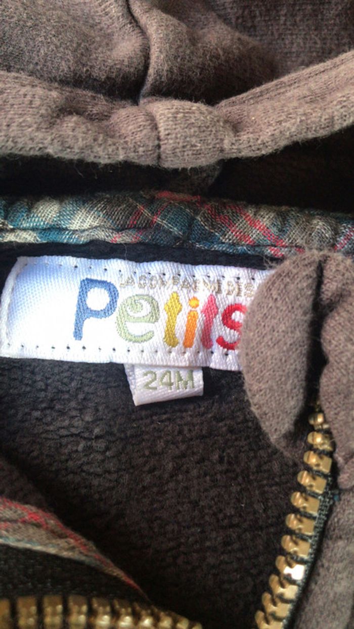 Gilet zippé / cardigan avec capuche 2 ans « la compagnie des petits » - photo numéro 2