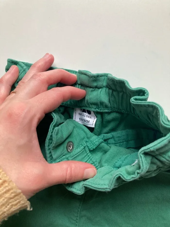 Pantalon vert 12 mois tape à l’œil - photo numéro 2