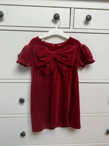 Jolie robe en velours rouge grena | idéal fête mariage événement