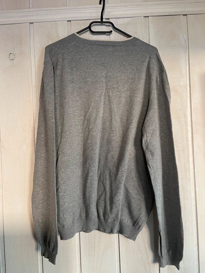 Pull col V gris coton - Harris Wilson - XL - photo numéro 2